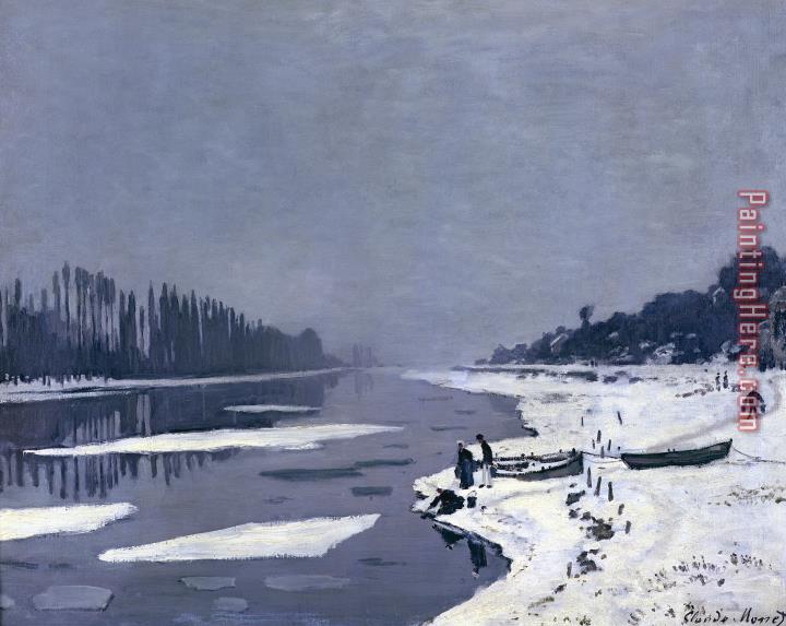 Claude Monet Ice on the Seine at Bougival